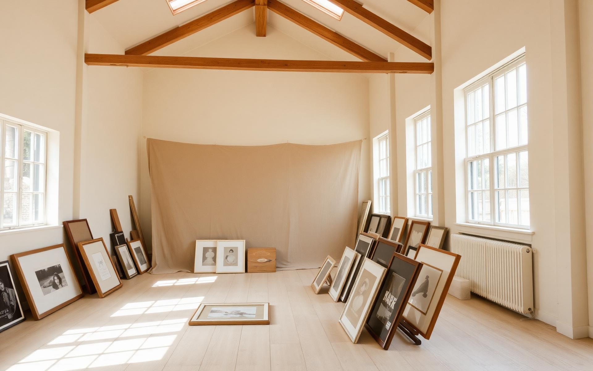 Interior del estudio The Flash House con luz natural